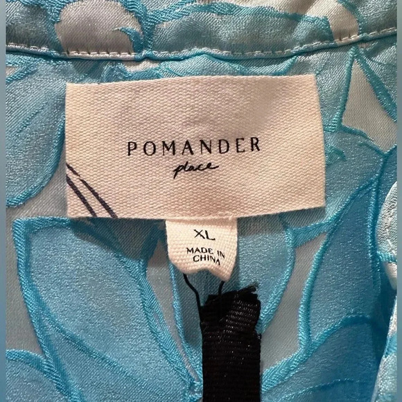 New Tuckernuck Pomander Place Blue Daisy Jacquard Kenzo Long Sleeve Mini Dress - Picture 11 of 14